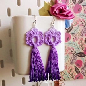 Crochet Tassel Earrings Pattern: Dip Dye Tutorial (PDF Download)