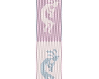 Kokopelli 2 Peyote Cuff Bracelet Pattern