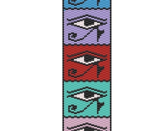 Eye Of Horus Peyote Cuff Bracelet Pattern