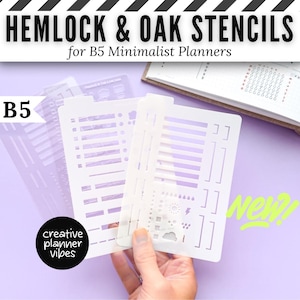 Hemlock & Oak | B5 Minimalist | Planner Stencils