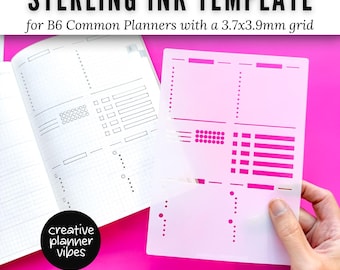 Sterling Ink B6 Planner Stencil Full Page Template