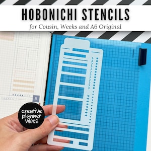 ほぼ日：カズン、weeks、A6サイズの日・週・月間ページ用オリジナルステンシル