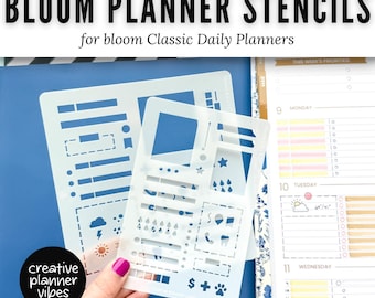 bloom Classic Daily Planner Stencils | 8.5x11" and 5.5" x 8.25" Sizes