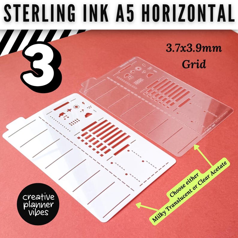 Master Ink Printables Sterling Ink A5 Planner Full Page Template Stencils - Etsy
