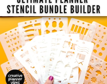 The ULTIMATE Planner Stencil Bundle Builder for Planners, Calendars, Notebooks & Journals
