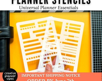 Universal Planner Essentials Stencils for Planners, Calendars, Notebooks & Journals
