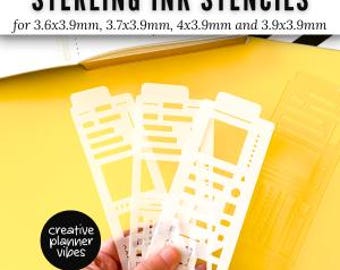 Sterling Ink Planner & Notebook Small Stencils for Daily, Weekly, and Monthly Pages