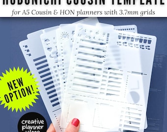 Hobonichi Cousin A5 Planner Full Page Templates & Stencils
