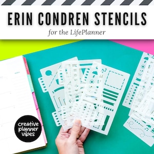 Erin Condren "LifePlanner" sjablonen en spiraalgebonden inlegvellen