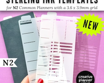Sterling Ink N2 Planner Full Page Templates for 3.6x3.9mm Grid