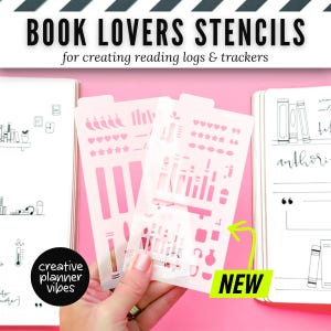 Book Lovers Reading Log and Tracker Stencil Templates