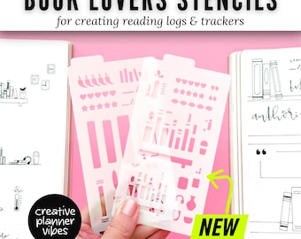 Book Lovers Reading Log and Tracker Stencil Templates