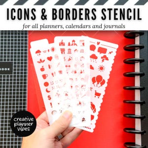 Planner Icons Schablonen für Planer, Journals und Wandkalender