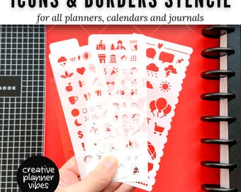 Planner Icons Stencils for Planners, Journals and Wall Calendars