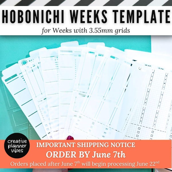 Planificador semanal Hobonichi / Plantillas de página completa