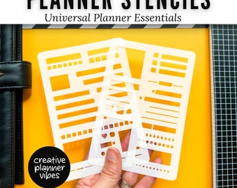Universal Planner Essentials Stencils for Planners, Calendars, Notebooks & Journals