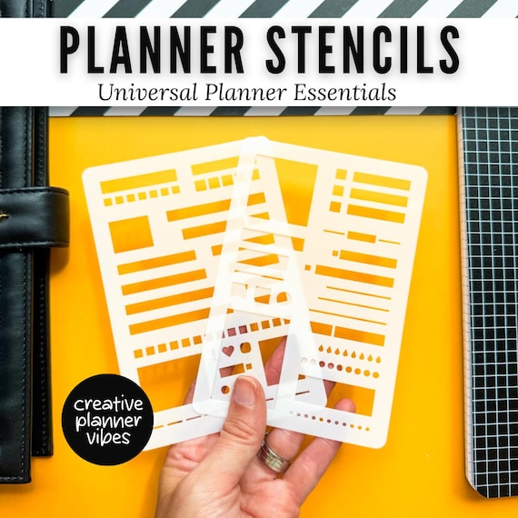 Handmade Flexible Record Template, Planner Stencils For