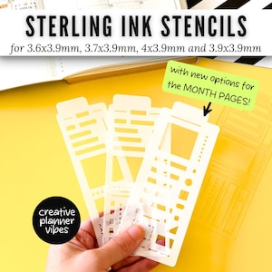 Sterling Ink Planner & Notebook Small Stencils for Daily, Weekly, and Monthly Pages