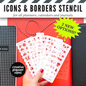 Planner Icons Stencils for Planners, Journals and Wall Calendars