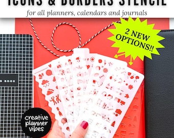 Planner Icons Stencils for Planners, Journals and Wall Calendars