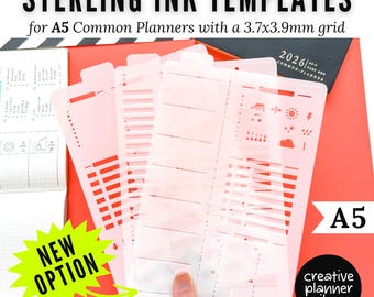 Sterling Ink A5 Planner Full Page Template Stencils
