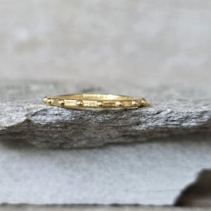 Organic gold band-wedding ring- gold ring-gold ring-plain gold band-unisex gold ring-recycled gold band-wavy weddong ring