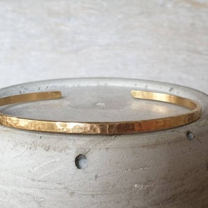 Yellow gold cuff bracelet-18k plain gold cuff bracelet-statement bracelet-stacking cuff bracelet- gold cuff bracelet