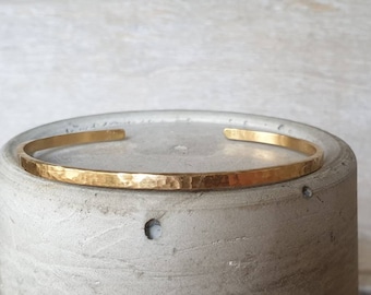 Yellow gold cuff bracelet-18k plain gold cuff bracelet-statement bracelet-stacking cuff bracelet- gold cuff bracelet