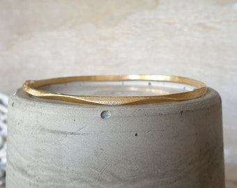 Yellow gold cuff bangle bracelet-plain gold bangle bracelet-statement bracelet-stacking bangle bracelet- gold bangle bracelet
