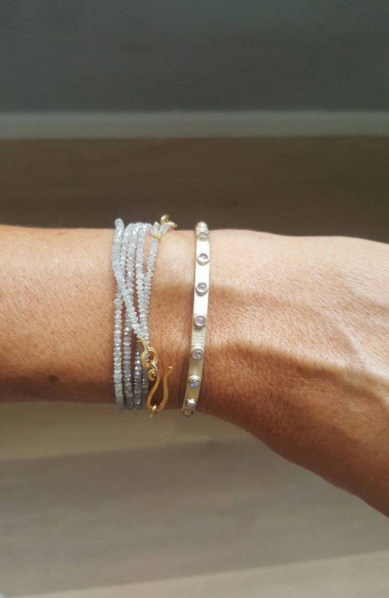 Moonstone Cuff Bracelet Gold Cuff Bracelet Moonstone Etsy