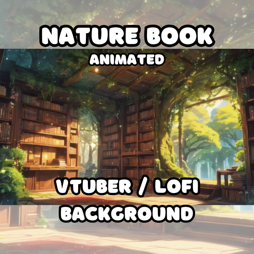 ANIMATED BACKGROUND - Nature Book, Earthy Library, Druid Nook, Fantasy ...
