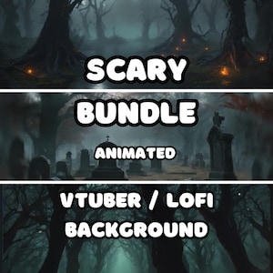 ANIMATED BACKGROUND - Scary Bundle (loop, 4k) VTUBER / Stream Background / Video Background / Lo-fi / D&D