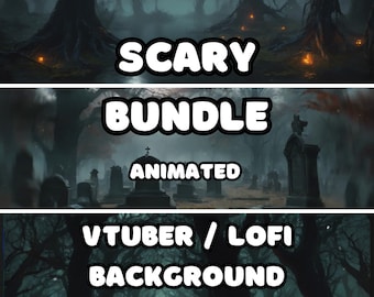 ANIMATED BACKGROUND - Scary Bundle (loop, 4k) VTUBER / Stream Background / Video Background / Lo-fi / D&D