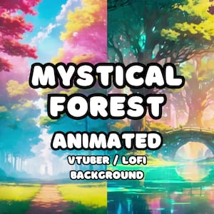 ANIMIERTER HINTERGRUND - Mystical Forest Bundle, Forest Lake (loop, 4k 60 fps) VTUBER / Lo - Fi / Dungeons and Dragons / Stream Hintergrund