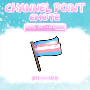Trans Flag Pride Emote for Twitch, Discord, Youtube l Pride Emote / LGBTQIA+ / Flag Emote / Transsexual Flag