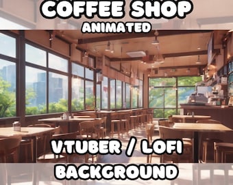 ANIMATED BACKGROUND -  Coffee Shop , Bakery (loop, 60 fps) VTUBER / Lo - Fi / Stream Background