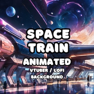 SFONDO ANIMATO - Pacchetto Treno Interstellare, Galattico (loop, 4k 60 fps) VTUBER / Lo - Fi / Dungeons and Dragons / Sfondo streaming