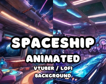 ANIMATED BACKGROUND -  Spaceship Bundle, Starship, Spacecraft (loop, 4k 60 fps) VTUBER / Lo - Fi / Dungeons and Dragons / Stream Background