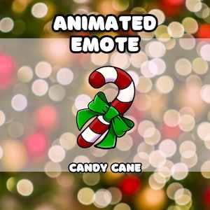 Animated Christmas Candy Cane Emote for Twitch Stream Discord Youtube l Xmas, Holidays