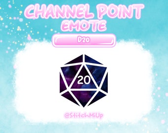 DnD D20 Dice Emote / Channel Point / Badge for Twitch Stream Discord Youtube l Twitch Points - Dungeons & Dragons