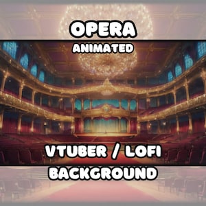 ANIMOWANE TŁO - Opera, Teatr, Występ, Musical, Scena (pętla, 4k 60 fps) VTUBER / Lo - Fi / Tło strumieniowe