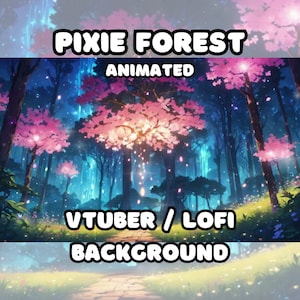 SFONDO ANIMATO - Foresta degli elfi, Bosco incantato, Bosco magico, Radura delle fate (loop, 4k 60 fps) VTUBER / Lo - Fi / Stream Background