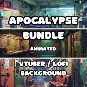 ANIMATED BACKGROUND - Zombie Apocalypse Bundle (loop, 4k) VTUBER / Stream Background / Video Background / Lo-fi / D&D