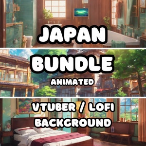 ANIMIERTER HINTERGRUND - Japanisches Haus Bundle (loop, 4k) VTUBER / Stream Hintergrund / Video Hintergrund / Lo-fi / D&D