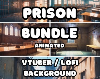 ANIMATED BACKGROUND - Prison Bundle (loop, 4k) VTUBER / Stream Background / Video Background / Lo-fi / D&D