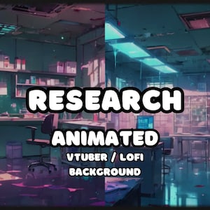 ANIMATED BACKGROUND -  Research Bundle, Neon Zombie Horror Background, Scary (loop, 4k 60 fps) VTUBER / Lo - Fi / D&D / Stream Background