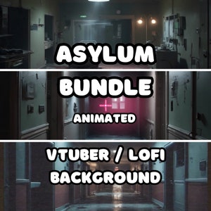 ANIMATED BACKGROUND - Asylum Bundle (loop, 4k) VTUBER / Stream Background / Video Background / Lo-fi / D&D