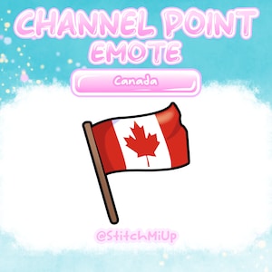 Kanada Emote / Kanal Punkt / Abzeichen für Twitch Stream Discord Youtube l Flagge Emote - Twitch Punkte / Kanadische Flagge / Twitch Emote