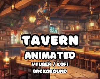 ANIMATED BACKGROUND -  Tavern Bundle, Pub, Bar, Establishment (loop, 4k 60 fps) VTUBER / Lo - Fi / Dungeons and Dragons / Stream Background