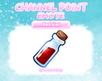 Red Potion Vial Channel Point / Emote / Badge for Twitch Stream Discord Youtube l Blood / Health Potion